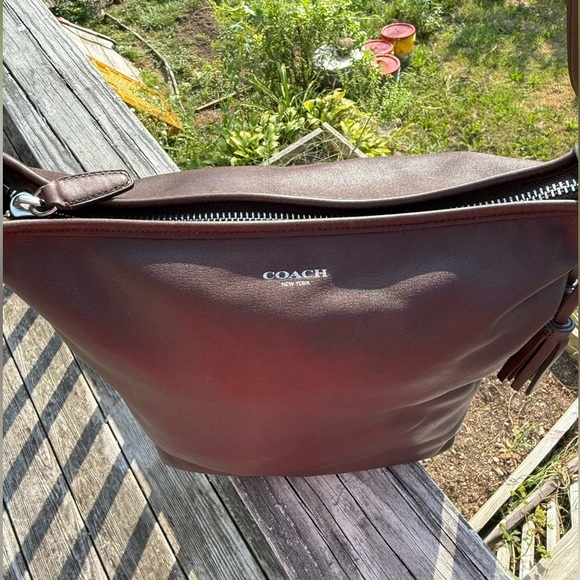 Coach 2013 Legacy Convertible Leather Duffle Bag #19889 VGUC Tassles Mahogany - Picture 5 of 10